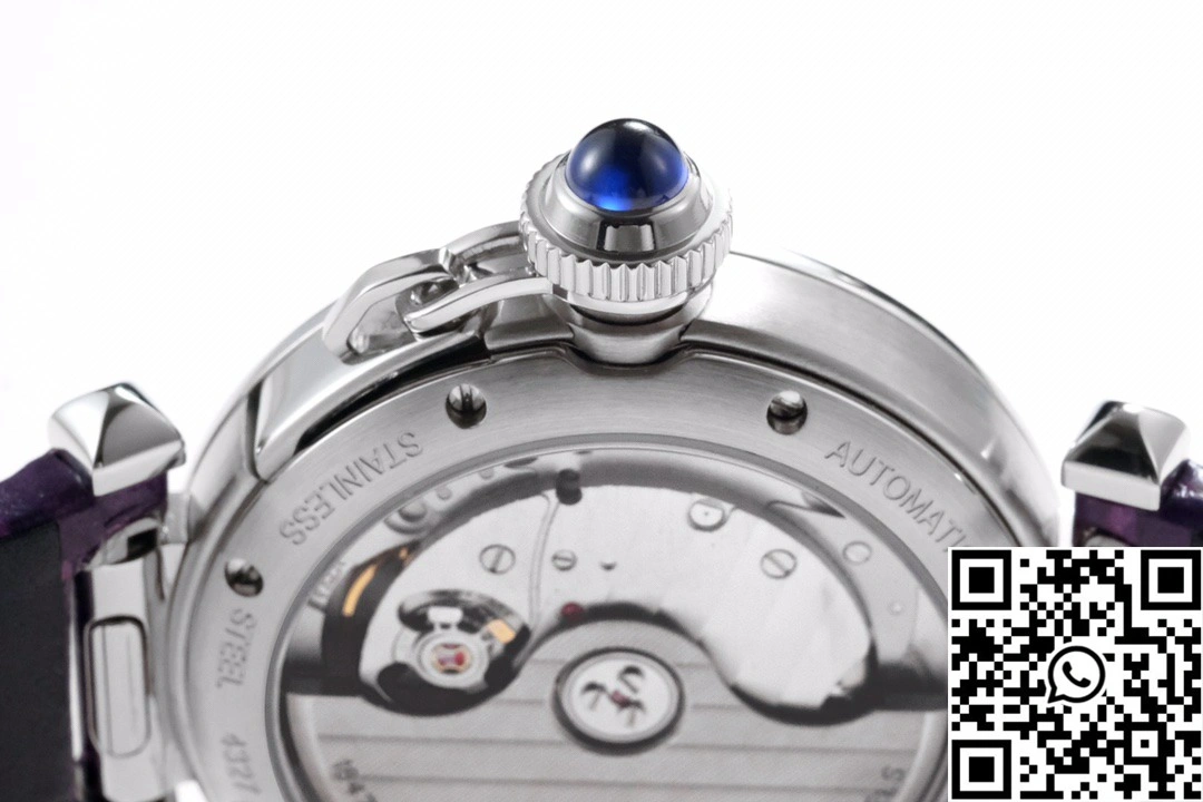 Cartier Pasha CRWGPA0018 AF Factory 30mm Silver Dial Purple Leather Band Soft 1433