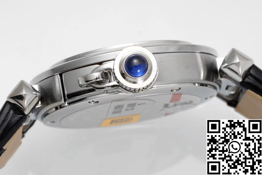 TravelReady Cartier Pasha CRWGPA0018 AF Factory 30mm Silver Dial Stainless Steel Black Leather Band 1435