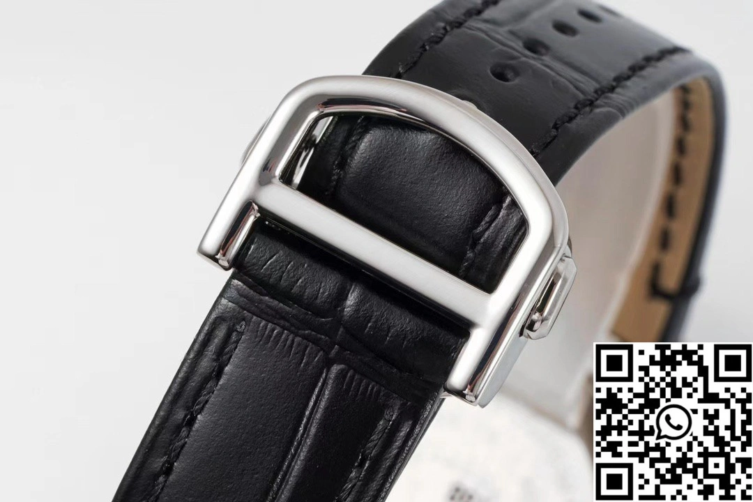 TravelReady Cartier Pasha CRWGPA0018 AF Factory 30mm Silver Dial Stainless Steel Black Leather Band 1435