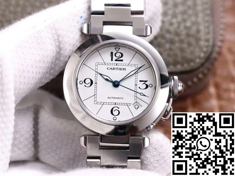 Cartier Pasha W31074M7 V9 Factory White Dial Effortless 1426