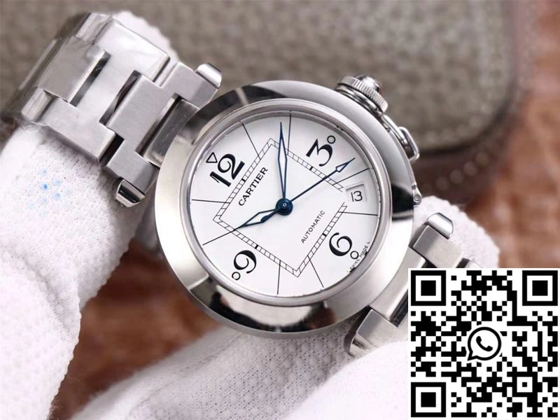 Cartier Pasha W31074M7 V9 Factory White Dial Effortless 1426