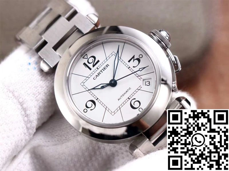 Cartier Pasha W31074M7 V9 Factory White Dial Effortless 1426