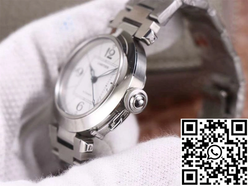 Cartier Pasha W31074M7 V9 Factory White Dial Effortless 1426