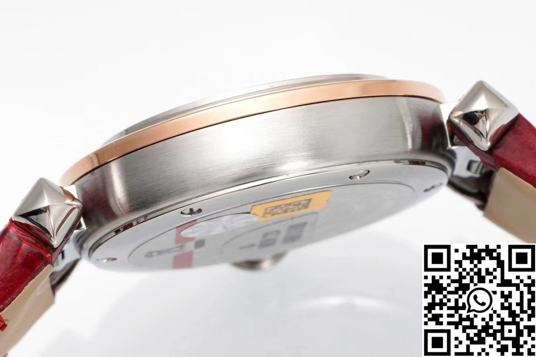Cartier Pasha WJPA0017 AF Factory 30mm Rose Gold White Dial Diamond Bezel Red Strap Versatile 1431