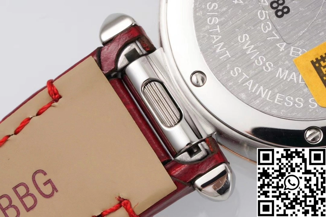 Cartier Pasha WJPA0017 AF Factory 30mm Rose Gold White Dial Diamond Bezel Red Strap Versatile 1431