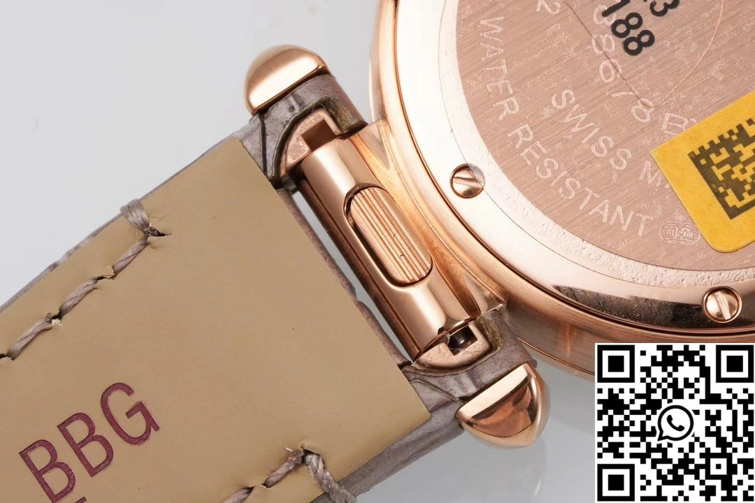 Cartier Pasha WJPA0017 AF Factory 30mm Rose Gold White Dial Diamond Bezel White Strap Contemporary 1434