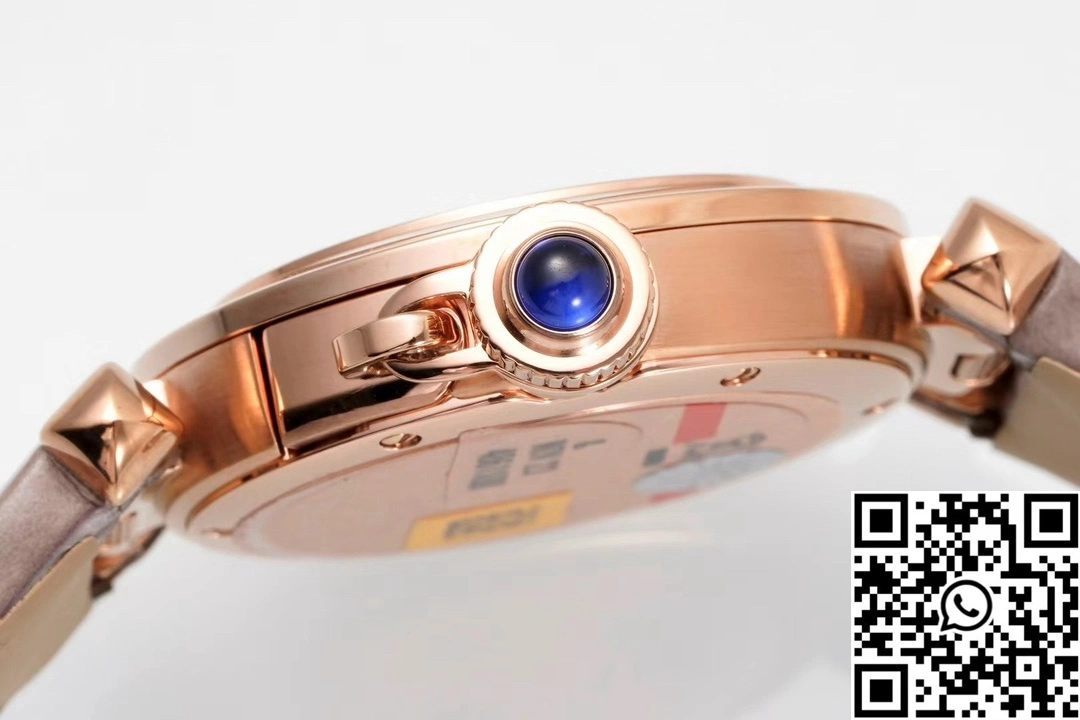 Cartier Pasha WJPA0017 AF Factory 30mm Rose Gold White Dial Diamond Bezel White Strap Contemporary 1434