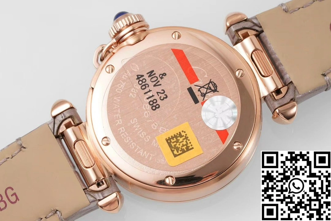 Soft Cartier Pasha WJPA0017 AF Factory 30mm Rose Gold White Dial Diamond Bezel 1440