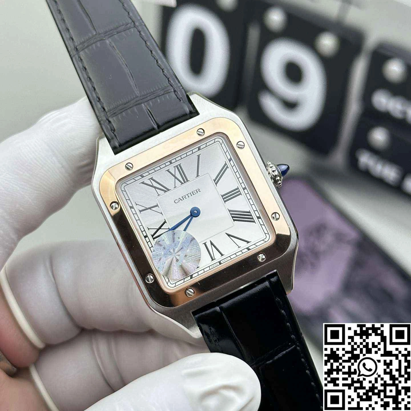 Effortless Cartier Santos Dumont W2SA0017 F1 Factory Silver Dial 1457