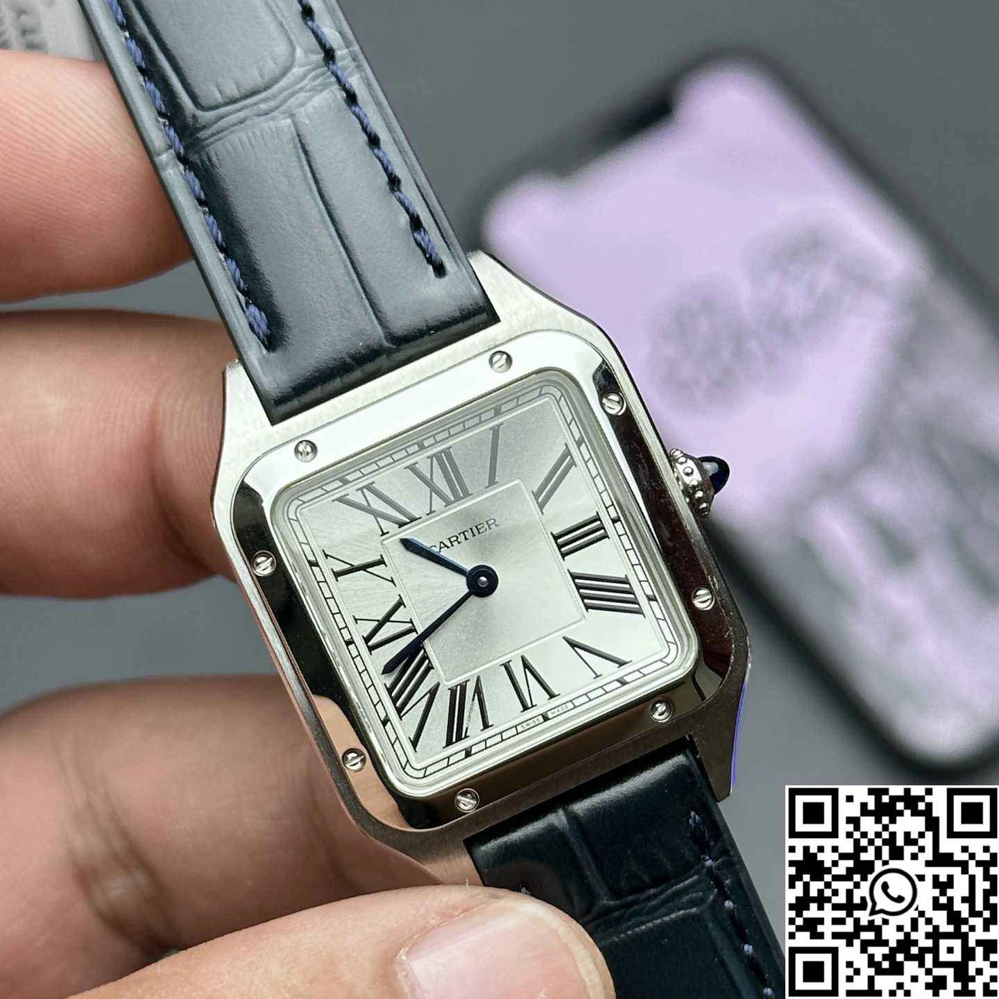 Cartier Santos Dumont WSSA0032 F1 Factory Silver Dial WrinkleFree 1450