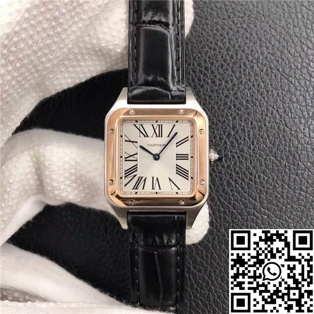 TimelessDesign Cartier Santos W2SA0012 Ladies Silver Dial 1471