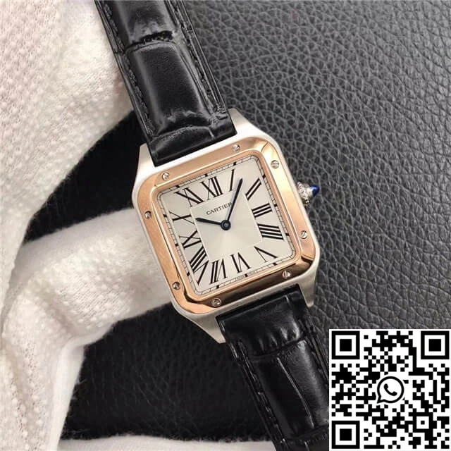 TimelessDesign Cartier Santos W2SA0012 Ladies Silver Dial 1471