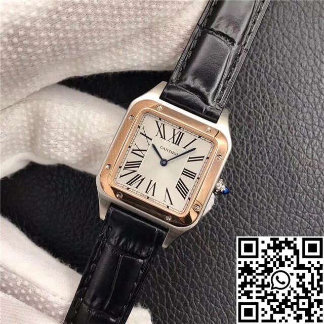 TimelessDesign Cartier Santos W2SA0012 Ladies Silver Dial 1471