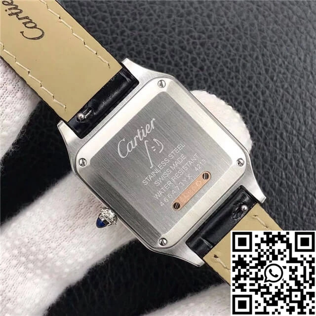 TimelessDesign Cartier Santos W2SA0012 Ladies Silver Dial 1471