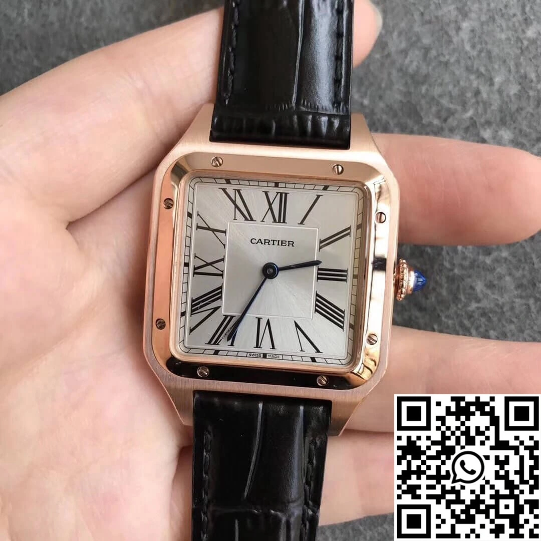 SportInspired Cartier Santos WGSA0021 Rose Gold Silver Dial 1454