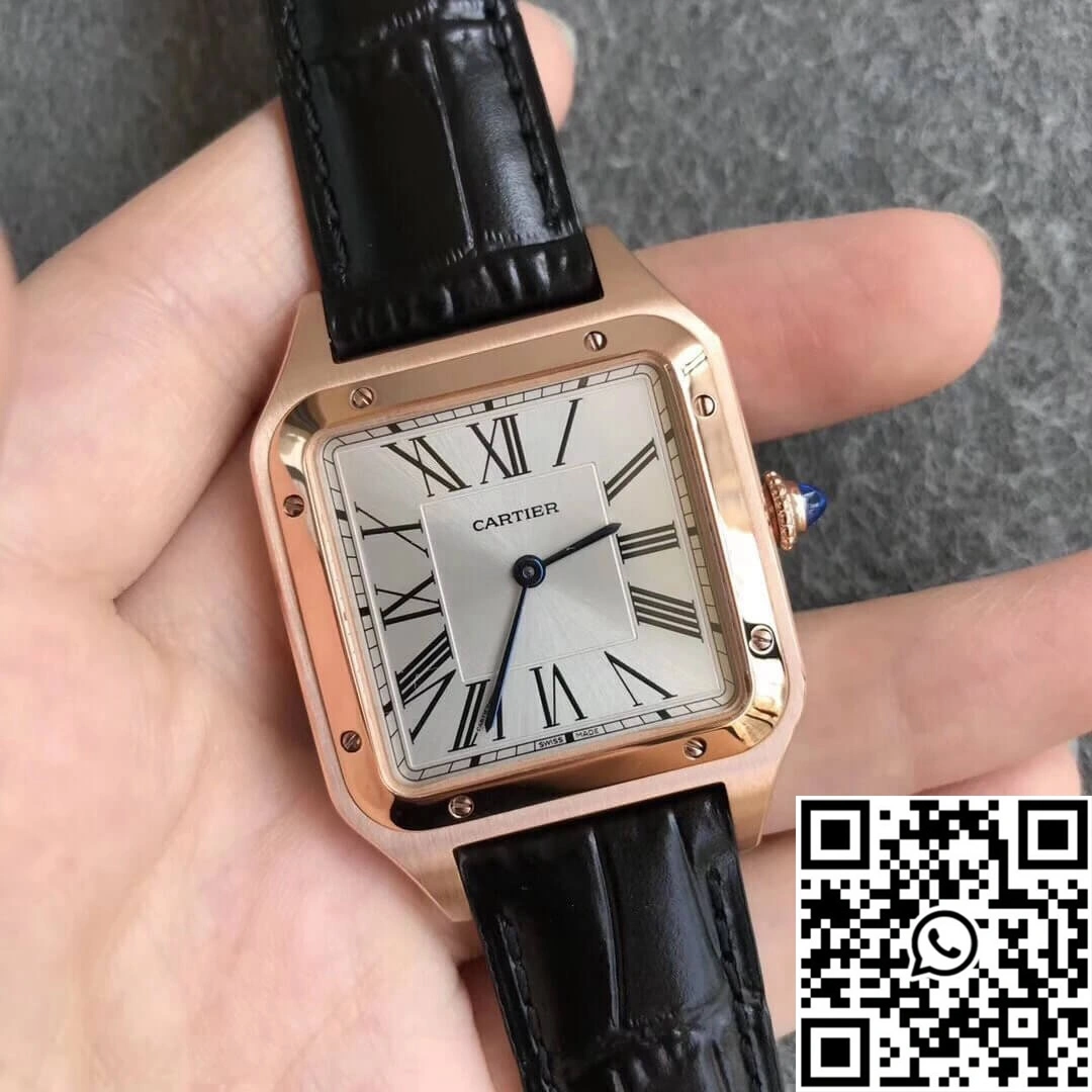SportInspired Cartier Santos WGSA0021 Rose Gold Silver Dial 1454