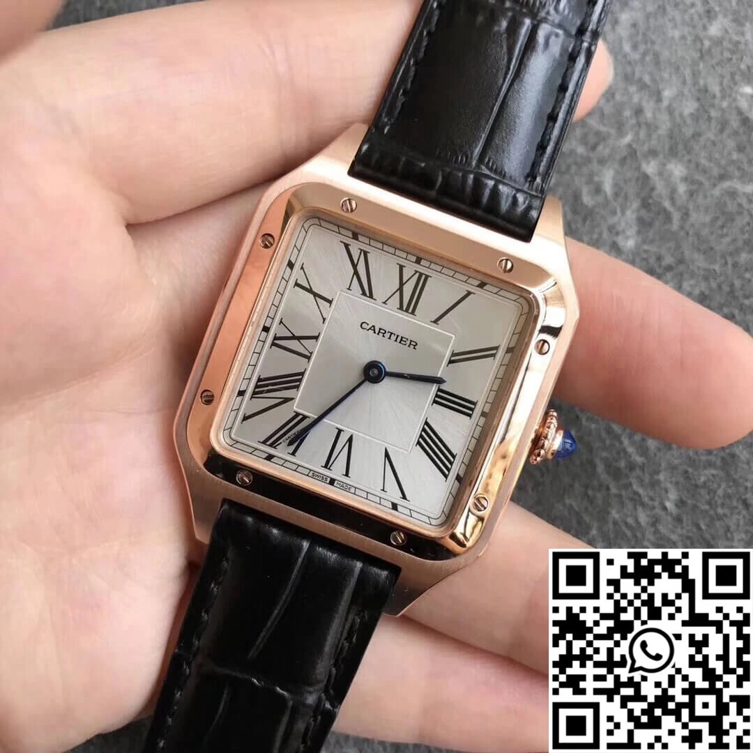 SportInspired Cartier Santos WGSA0021 Rose Gold Silver Dial 1454