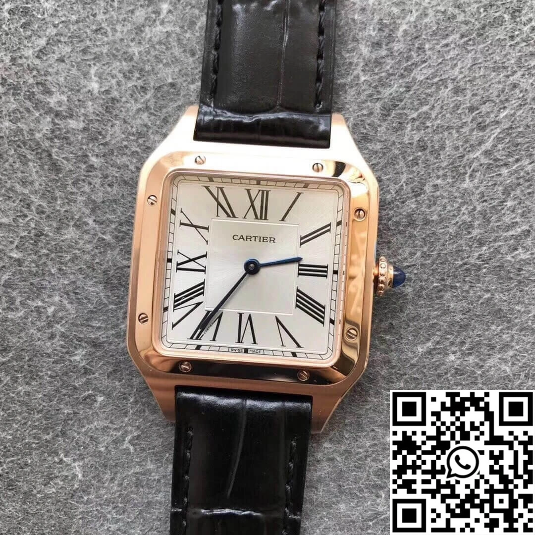 SportInspired Cartier Santos WGSA0021 Rose Gold Silver Dial 1454