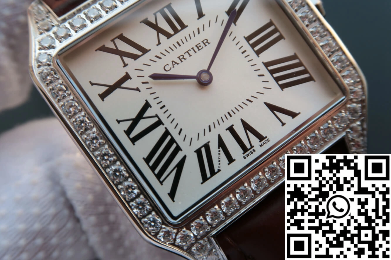 MoistureWicking Cartier Santos WH100651 V6 Factory White Dial 1473