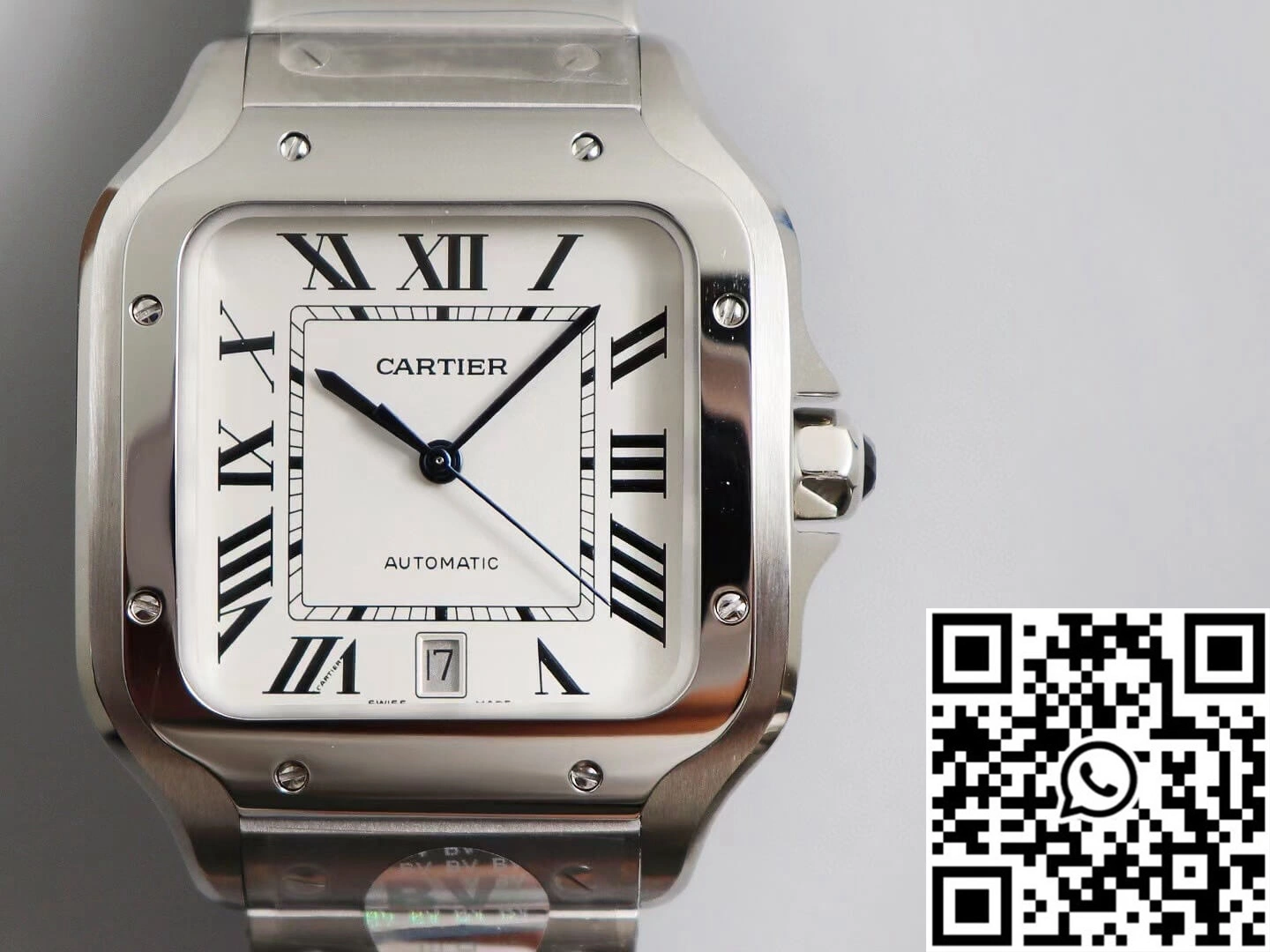 Unique Cartier Santos WSSA0009 BV Factory White Dial 1479