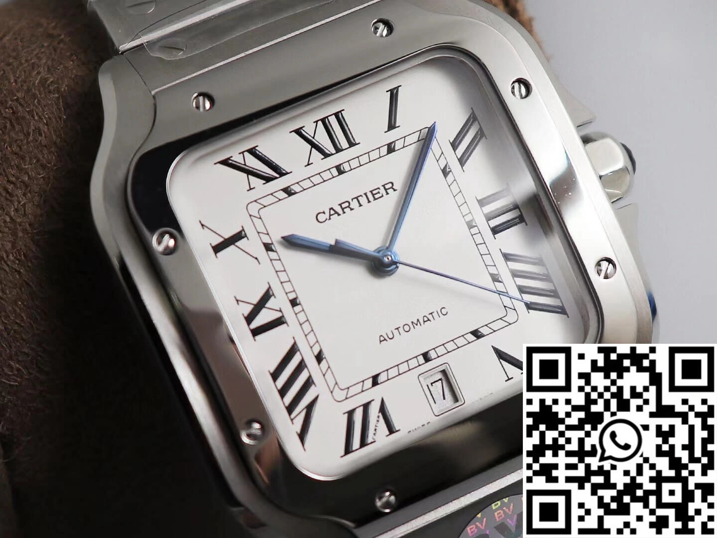 Unique Cartier Santos WSSA0009 BV Factory White Dial 1479