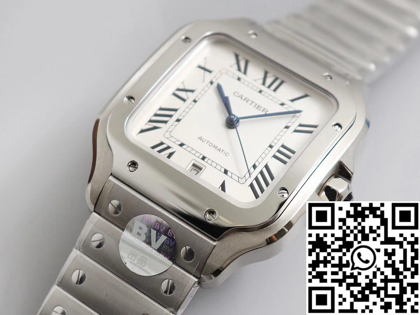 Unique Cartier Santos WSSA0009 BV Factory White Dial 1479
