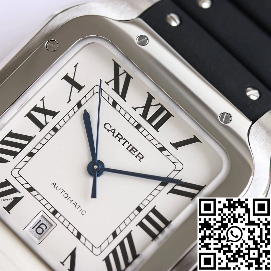 NewStyle Cartier Santos WSSA0018 GF Factory V2 Rubber Strap White Dial 1448