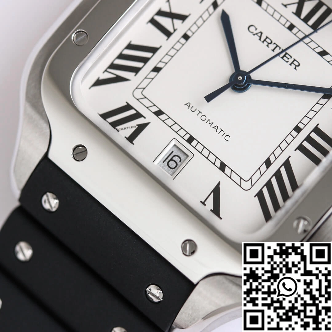 NewStyle Cartier Santos WSSA0018 GF Factory V2 Rubber Strap White Dial 1448