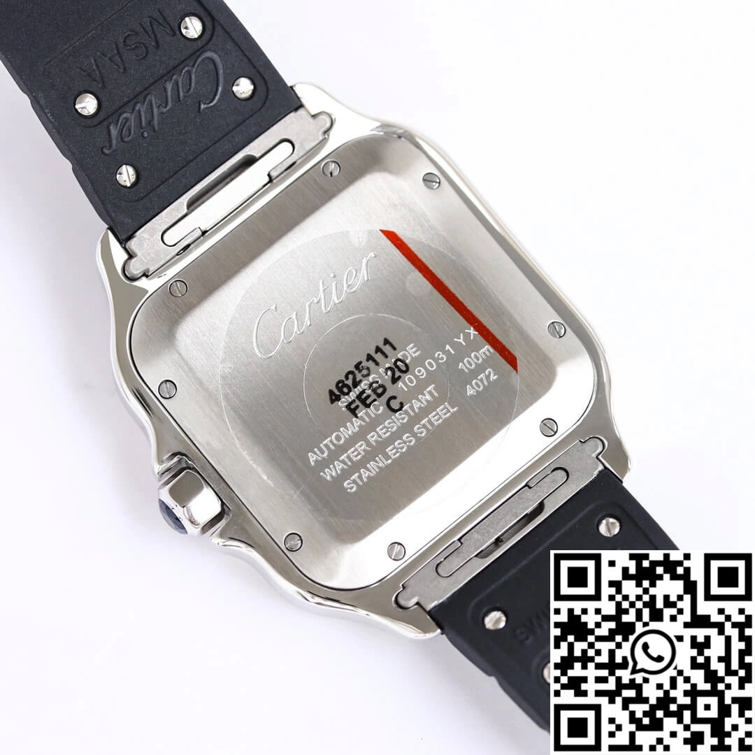 NewStyle Cartier Santos WSSA0018 GF Factory V2 Rubber Strap White Dial 1448