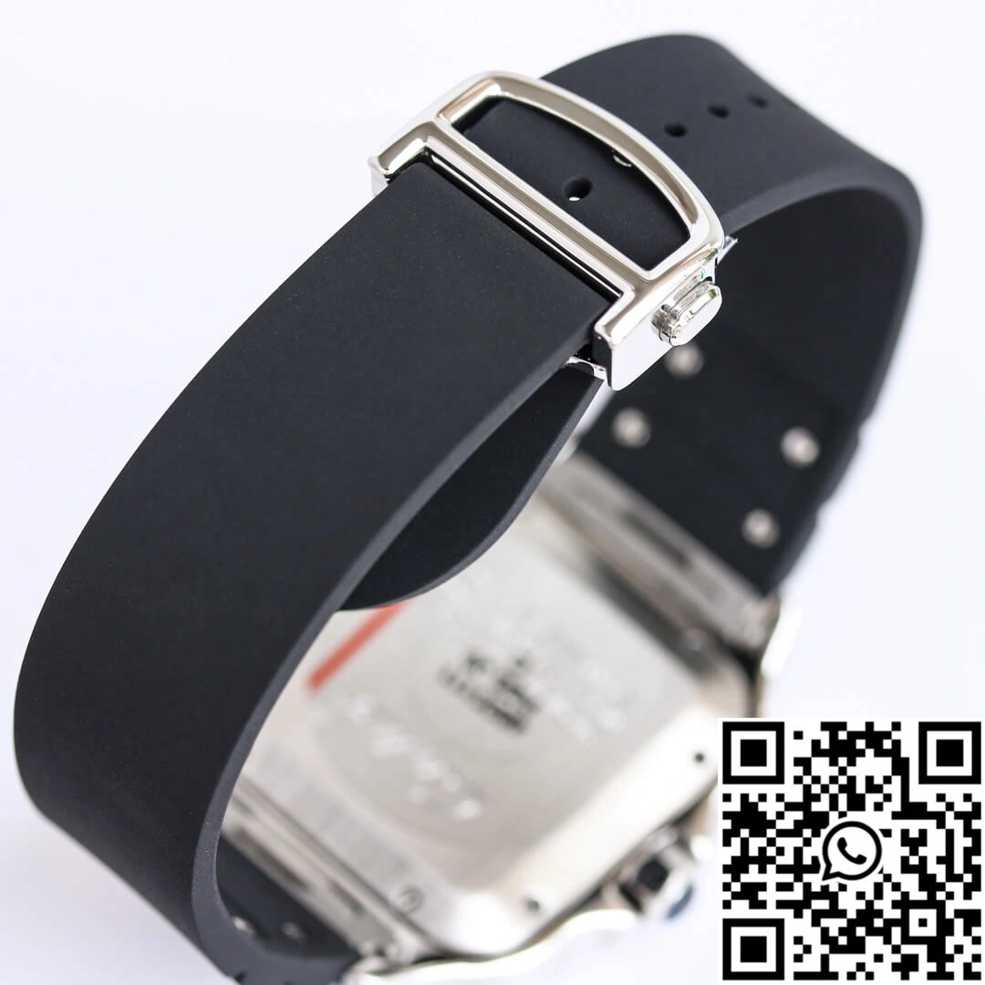 NewStyle Cartier Santos WSSA0018 GF Factory V2 Rubber Strap White Dial 1448
