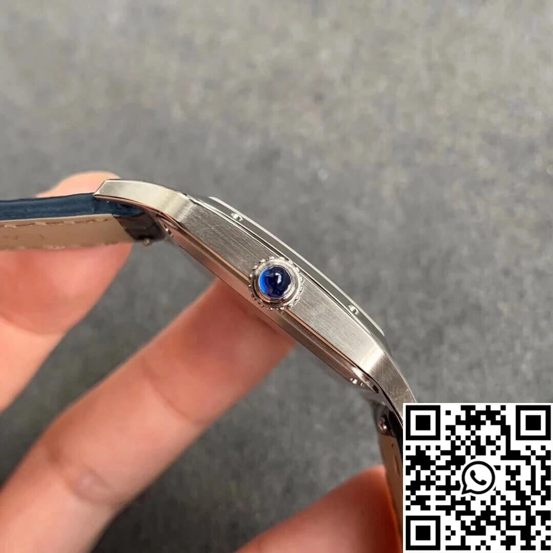 Soft Cartier Santos WSSA0022 Blue Cowhide Strap 1490