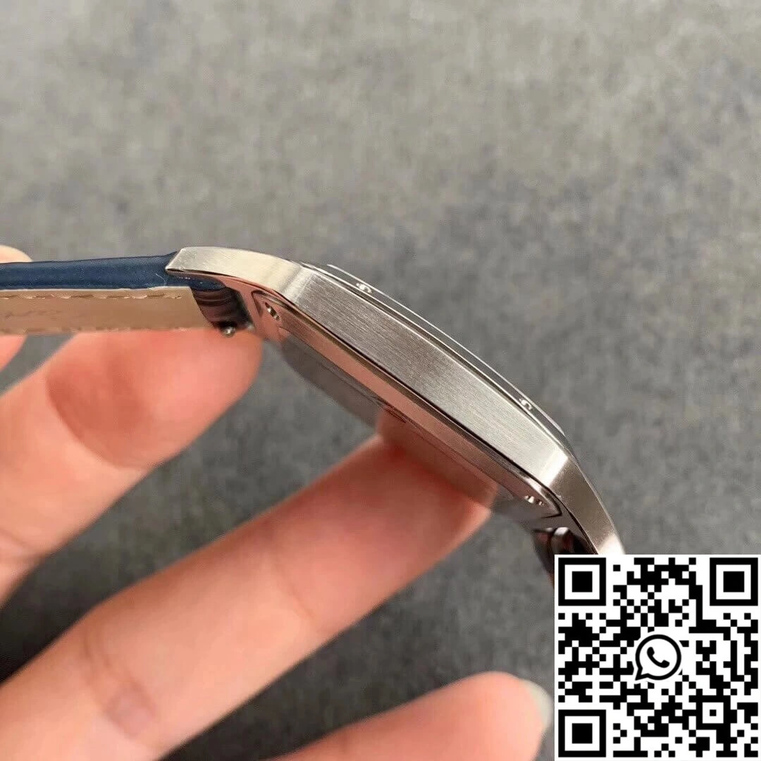 Soft Cartier Santos WSSA0022 Blue Cowhide Strap 1490