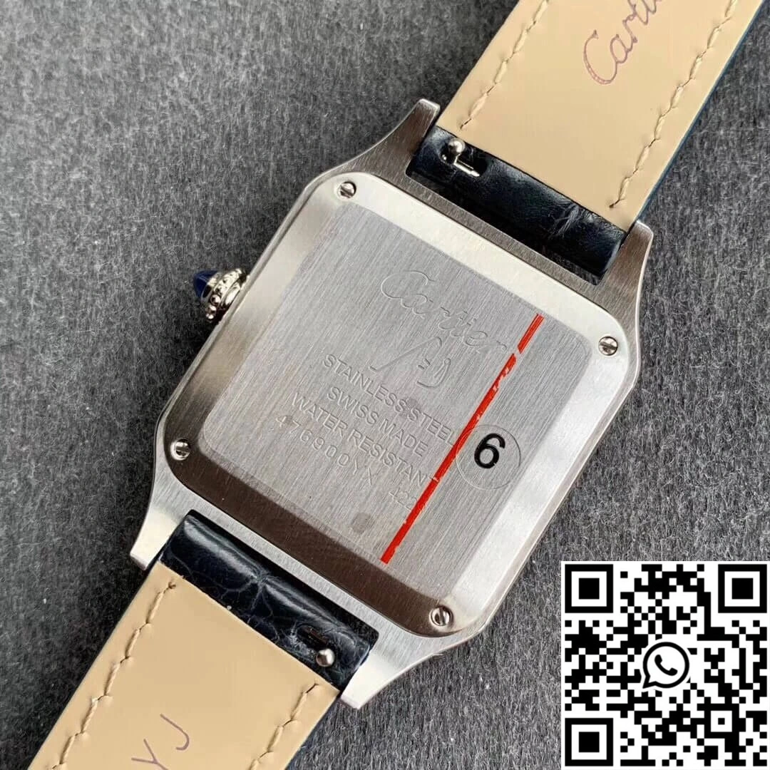 Soft Cartier Santos WSSA0022 Blue Cowhide Strap 1490