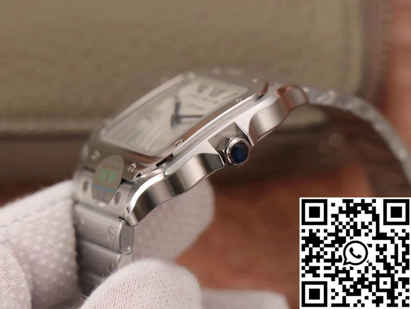 Cartier Santos WSSA0029 BV Factory Silver White Dial Thermal 1476