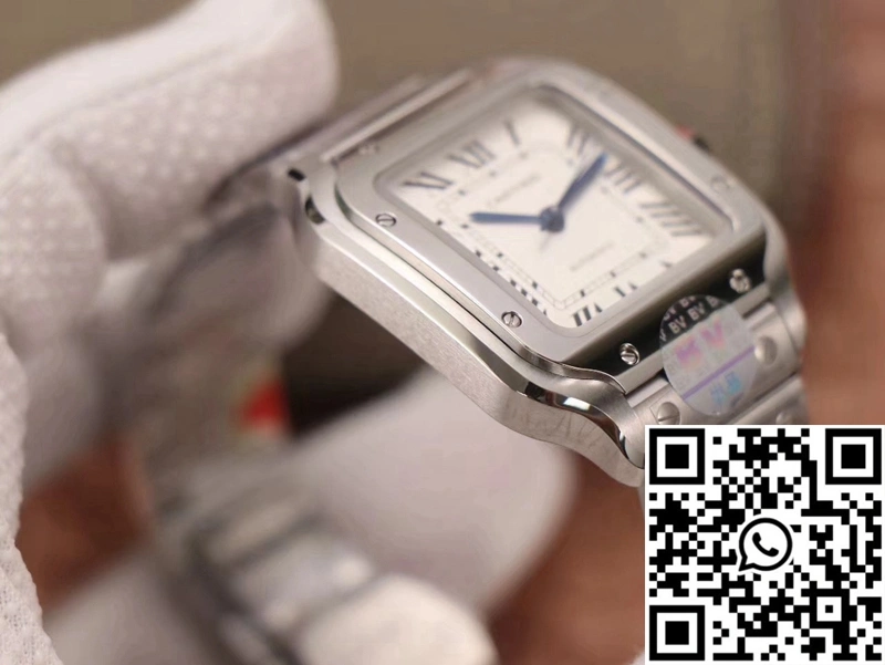 Cartier Santos WSSA0029 BV Factory Silver White Dial Thermal 1476