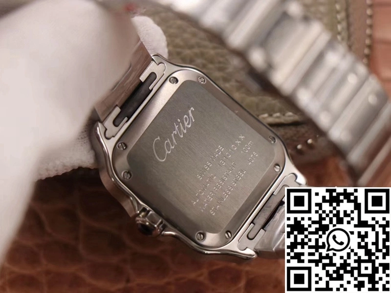 Cartier Santos WSSA0029 BV Factory Silver White Dial Thermal 1476