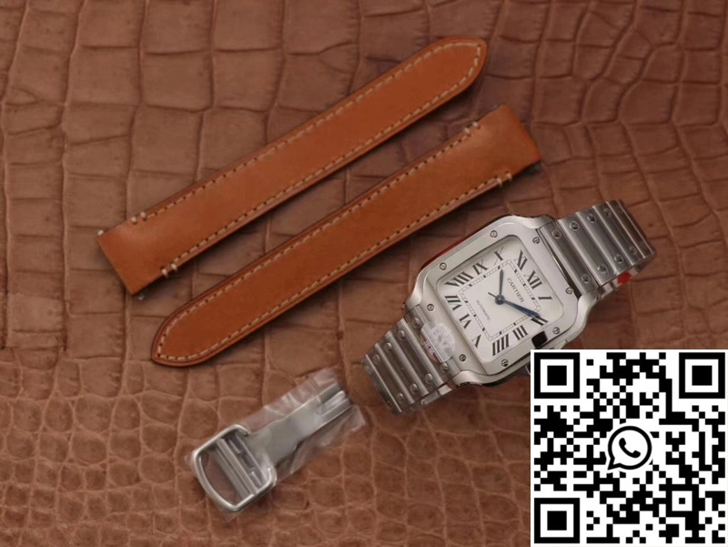 Cartier Santos WSSA0029 BV Factory Silver White Dial Thermal 1476