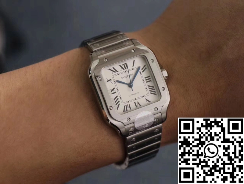 Cartier Santos WSSA0029 BV Factory Silver White Dial Thermal 1476