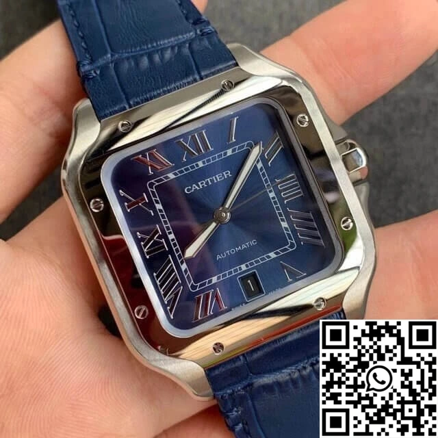 Refined Cartier Santos WSSA0030 V6 Factory Blue Dial 1475
