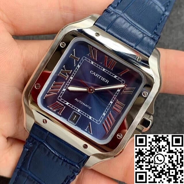 Refined Cartier Santos WSSA0030 V6 Factory Blue Dial 1475