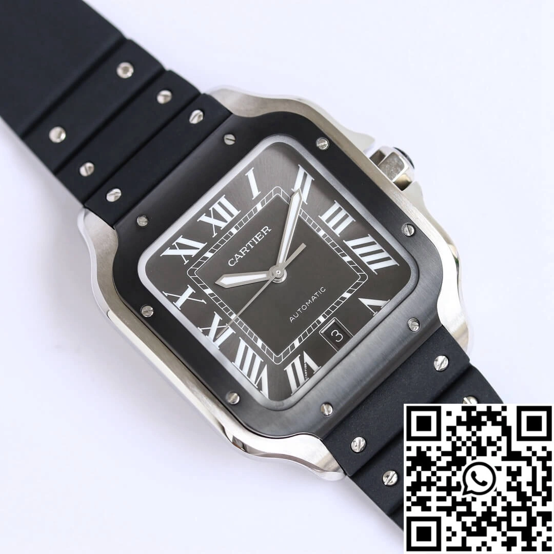 Cartier Santos WSSA0037 GF Factory V2 Black Rubber Strap ModernLook 1481