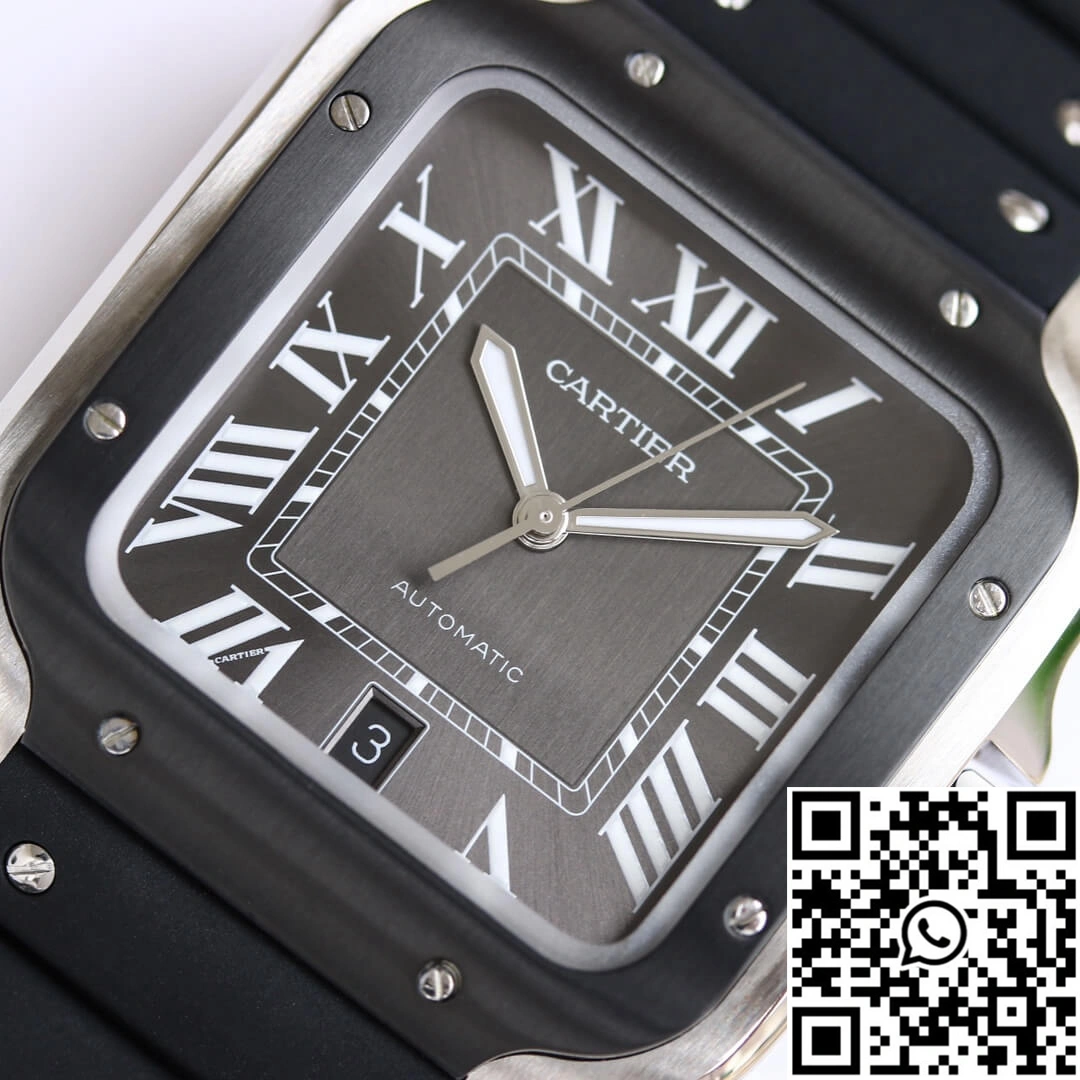 Cartier Santos WSSA0037 GF Factory V2 Black Rubber Strap ModernLook 1481