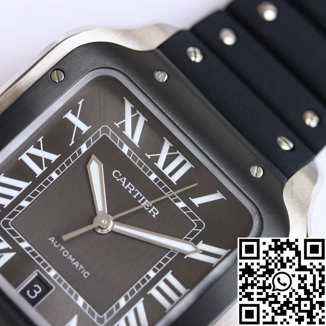 Cartier Santos WSSA0037 GF Factory V2 Black Rubber Strap ModernLook 1481