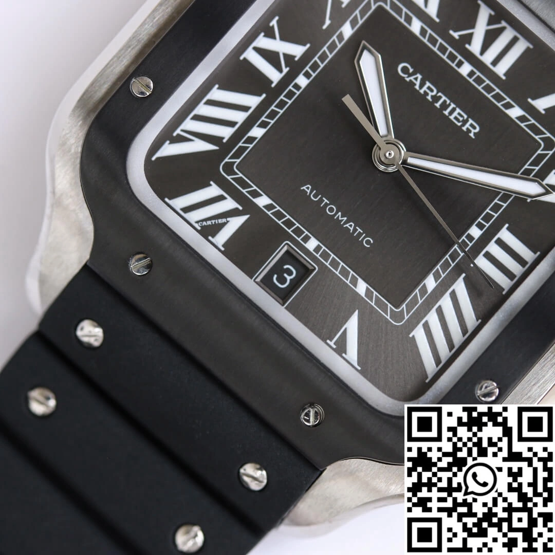 Cartier Santos WSSA0037 GF Factory V2 Black Rubber Strap ModernLook 1481
