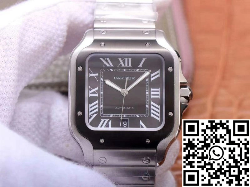 WeatherProof Cartier Santos de Large WSSA0037 V6 Factory Gray Dial 1521