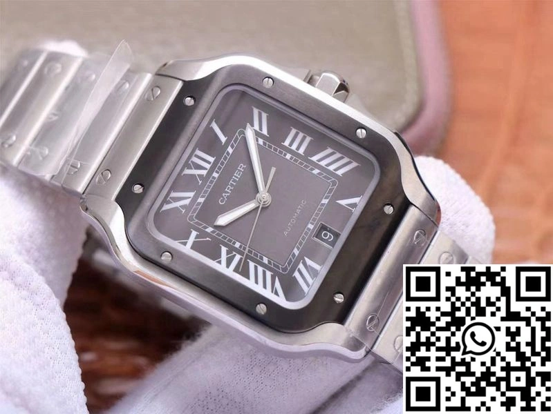 WeatherProof Cartier Santos de Large WSSA0037 V6 Factory Gray Dial 1521