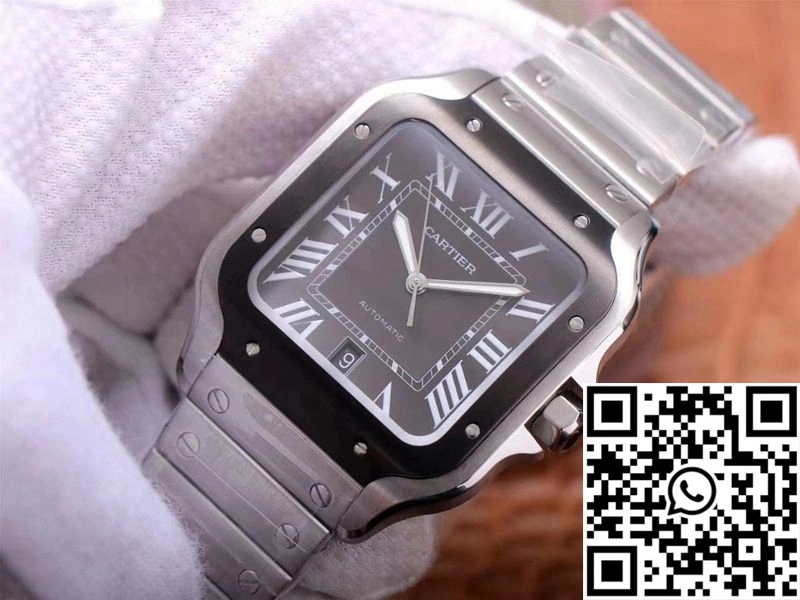 WeatherProof Cartier Santos de Large WSSA0037 V6 Factory Gray Dial 1521