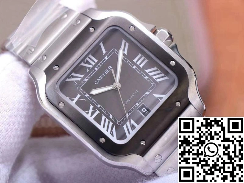 WeatherProof Cartier Santos de Large WSSA0037 V6 Factory Gray Dial 1521