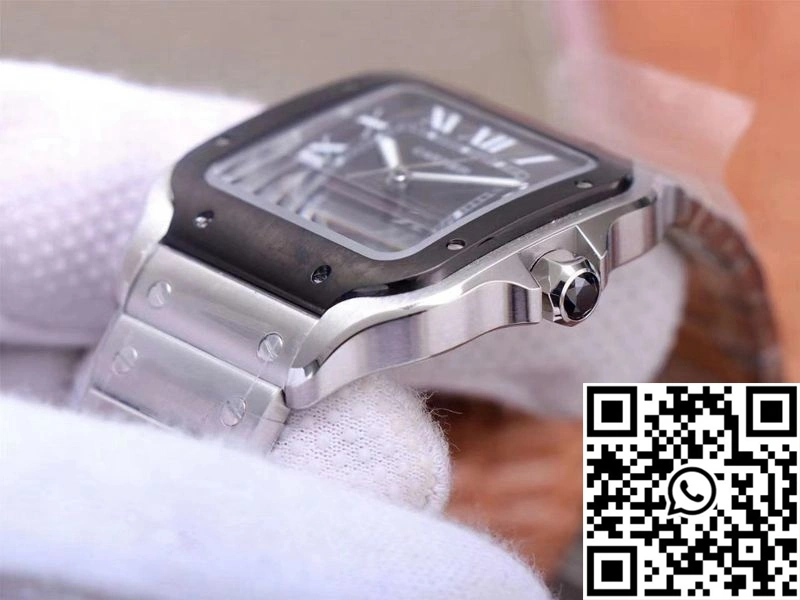 WeatherProof Cartier Santos de Large WSSA0037 V6 Factory Gray Dial 1521