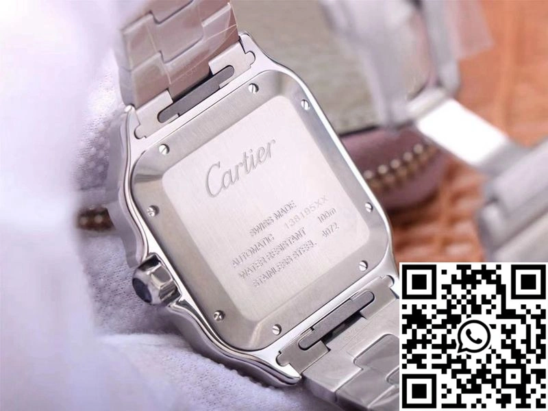 WeatherProof Cartier Santos de Large WSSA0037 V6 Factory Gray Dial 1521